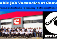 Cummins Job Vacancies 2021 | Multiple Vacancies in USA,UK,Canada,Australia Cummins Job Vacancies 2021