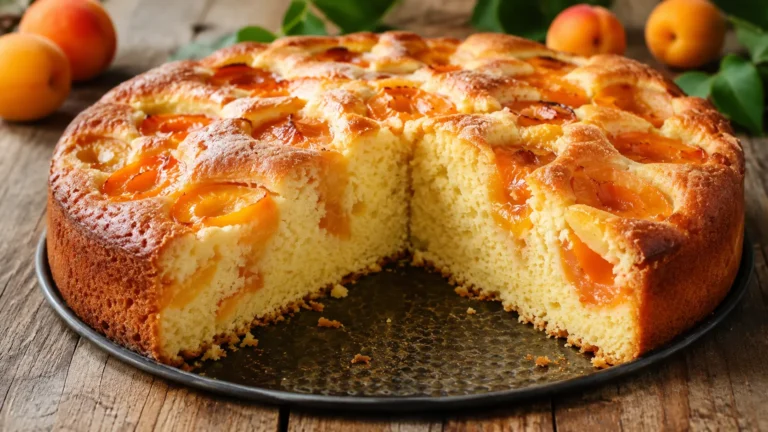 Aprikosenkuchen mit frischen Aprikosen und fluffigem Rührteig