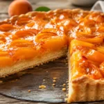 Aprikosentarte mit frischen Aprikosen und knusprigem Mürbeteig