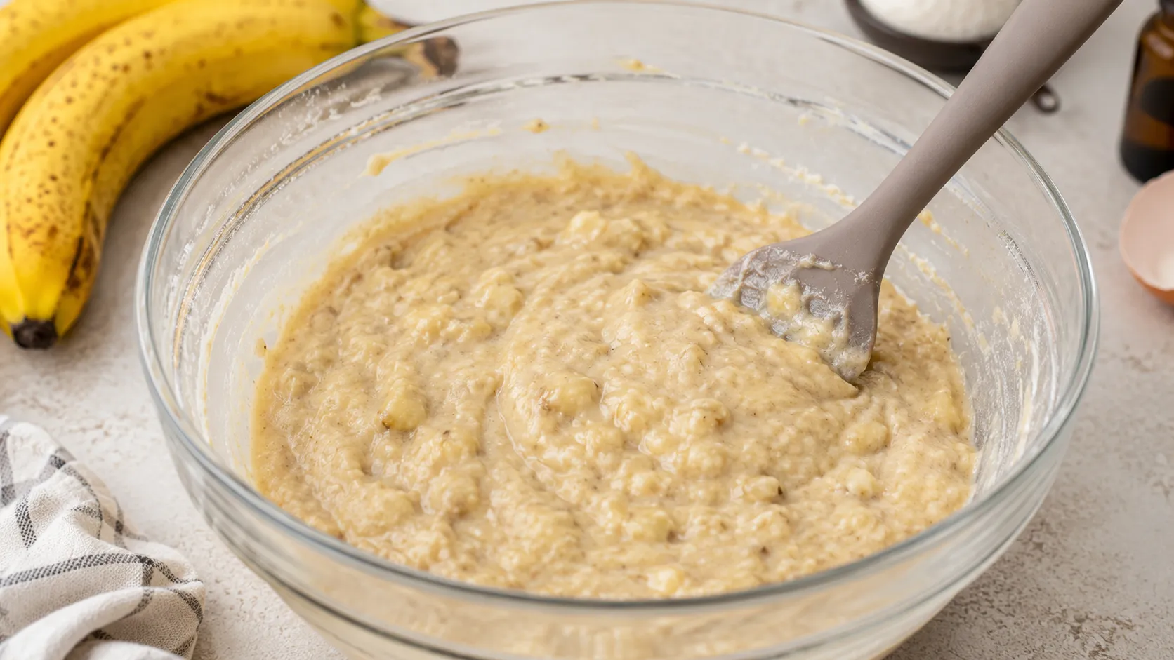 Bananen Muffin Teig in einer Schüssel