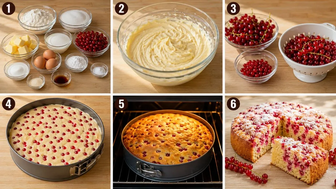 Kuchen mit Johannisbeeren Zubereitung