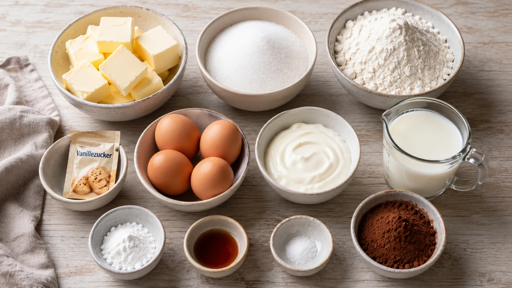Zutaten für Marmorkuchen wie von Oma