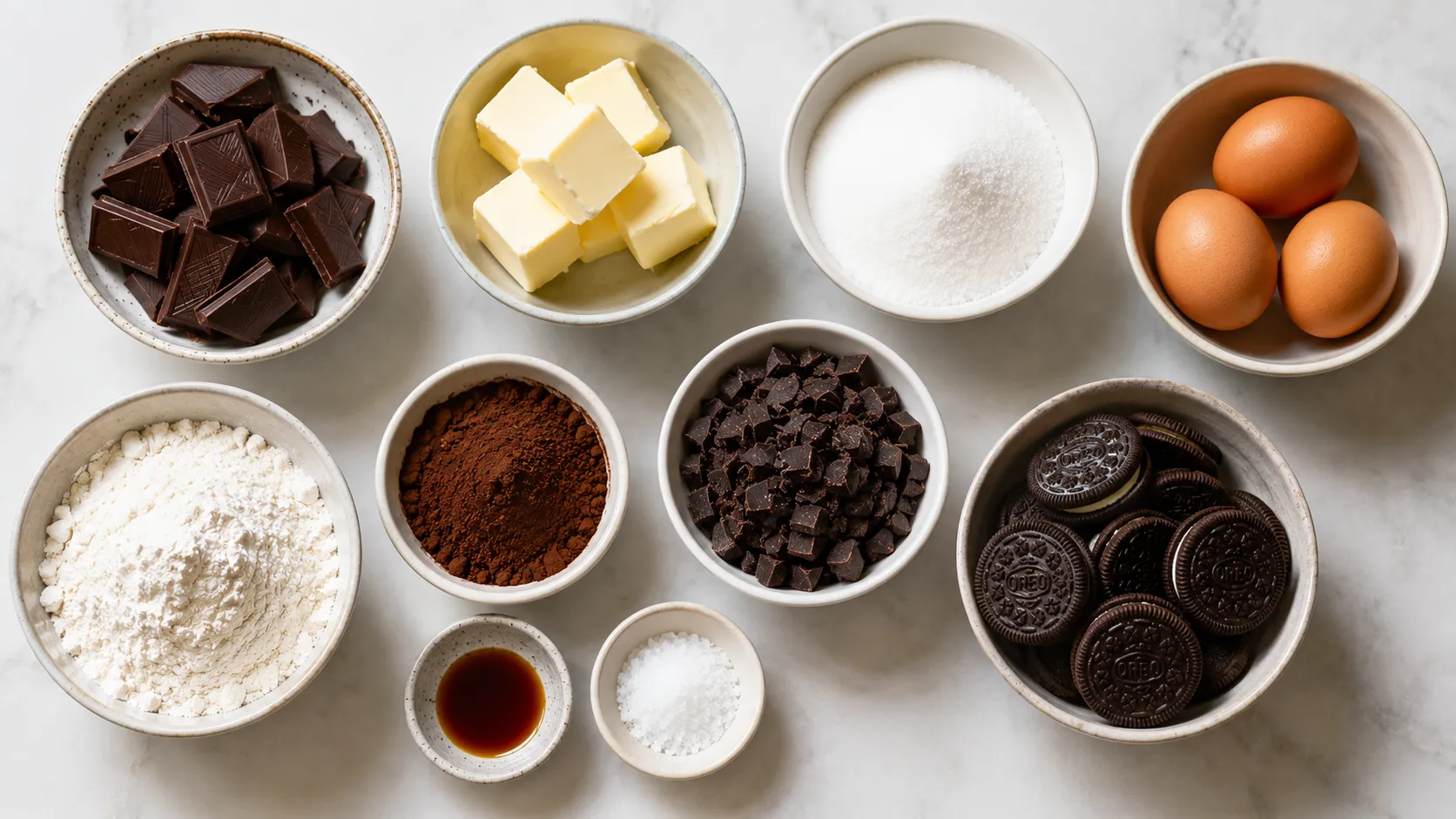 Zutaten für Oreo Brownies